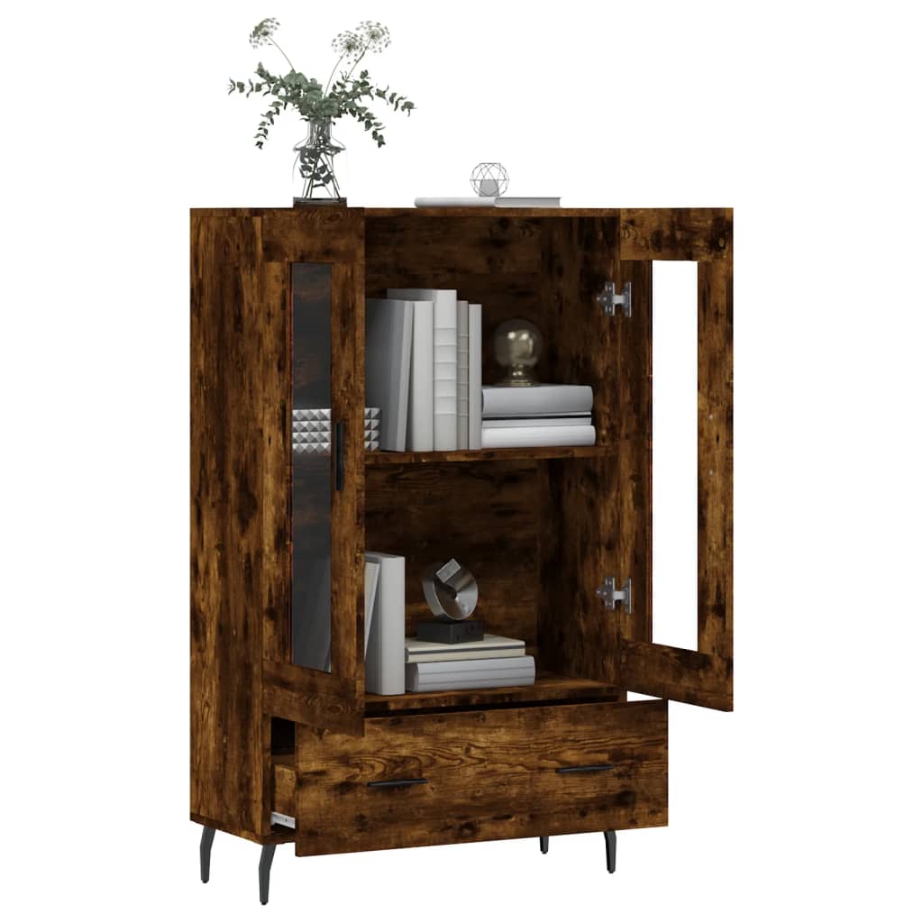 skab 69,5x31x115 cm konstrueret træ røget sonoma-eg