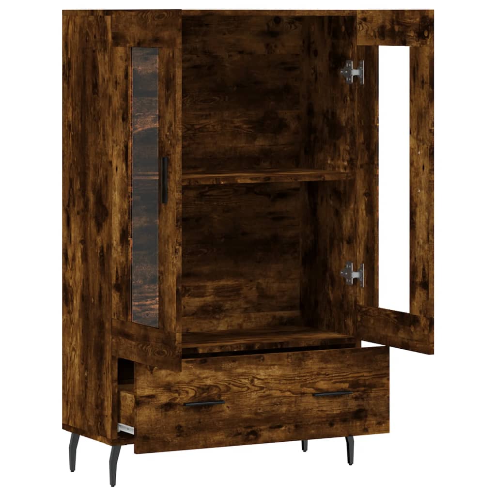 skab 69,5x31x115 cm konstrueret træ røget sonoma-eg