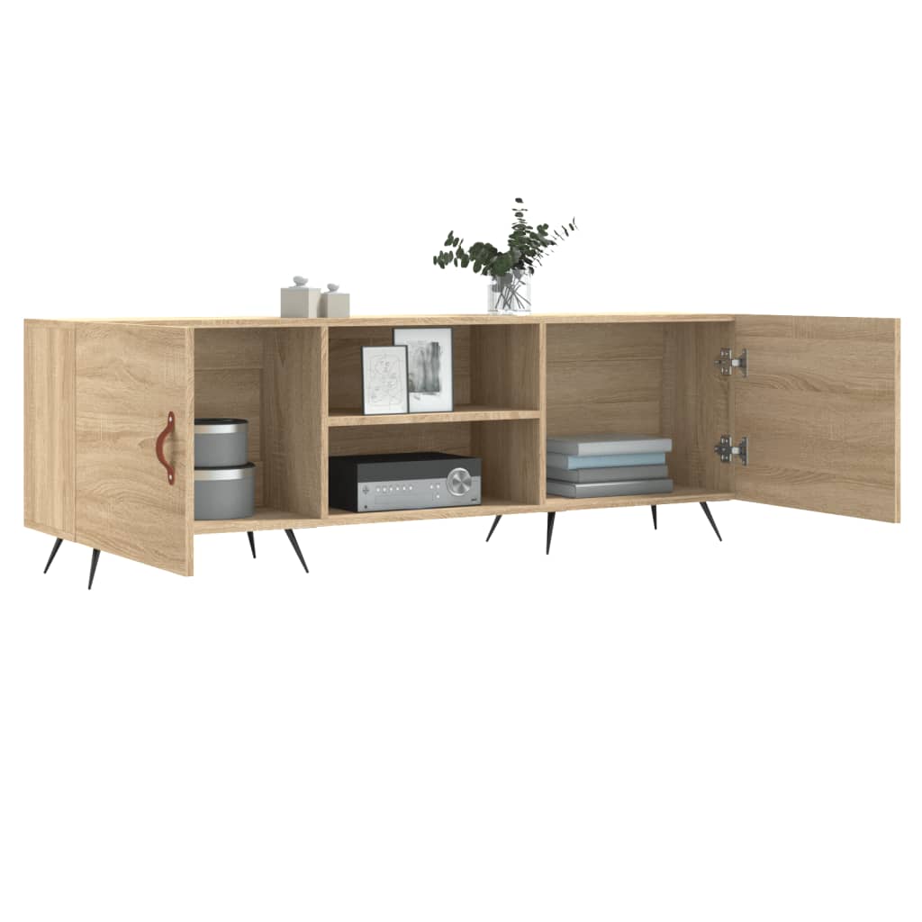 tv-bord 150x30x50 cm konstrueret træ sonoma-eg