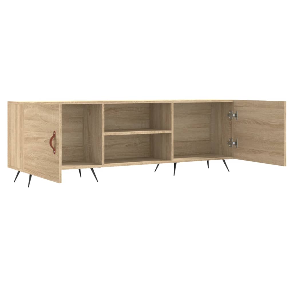 tv-bord 150x30x50 cm konstrueret træ sonoma-eg
