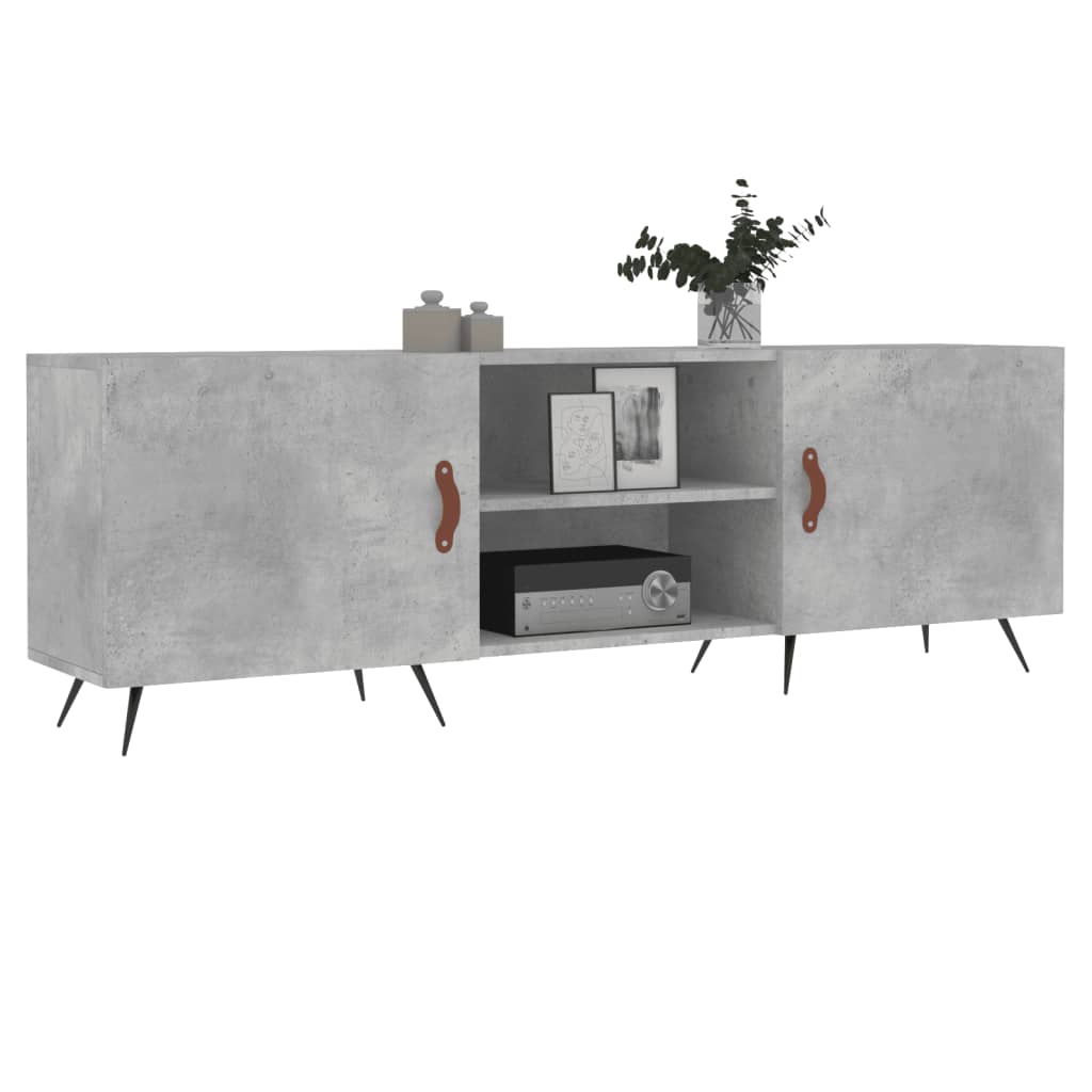 tv-bord 150x30x50 cm konstrueret træ betongrå