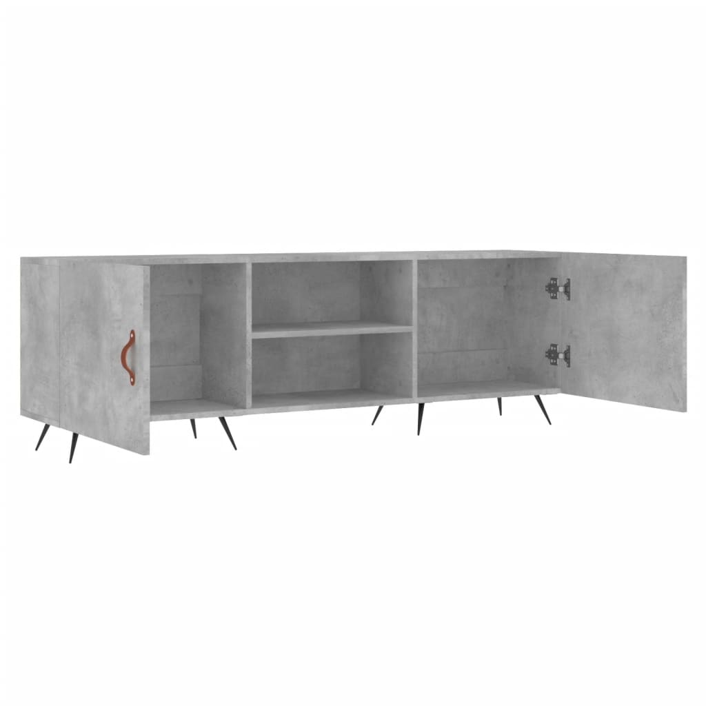 tv-bord 150x30x50 cm konstrueret træ betongrå