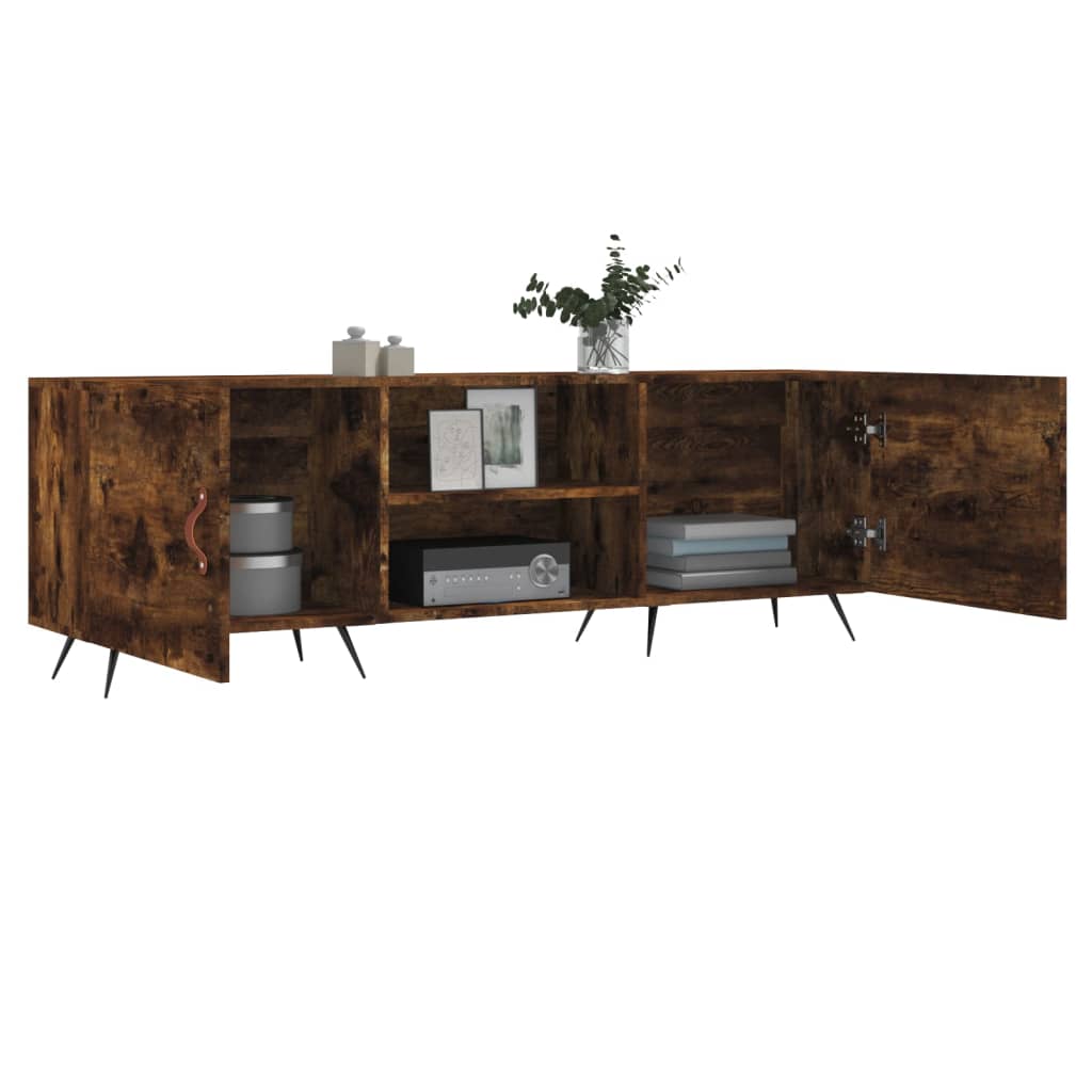 tv-bord 150x30x50 cm konstrueret træ røget egetræsfarve