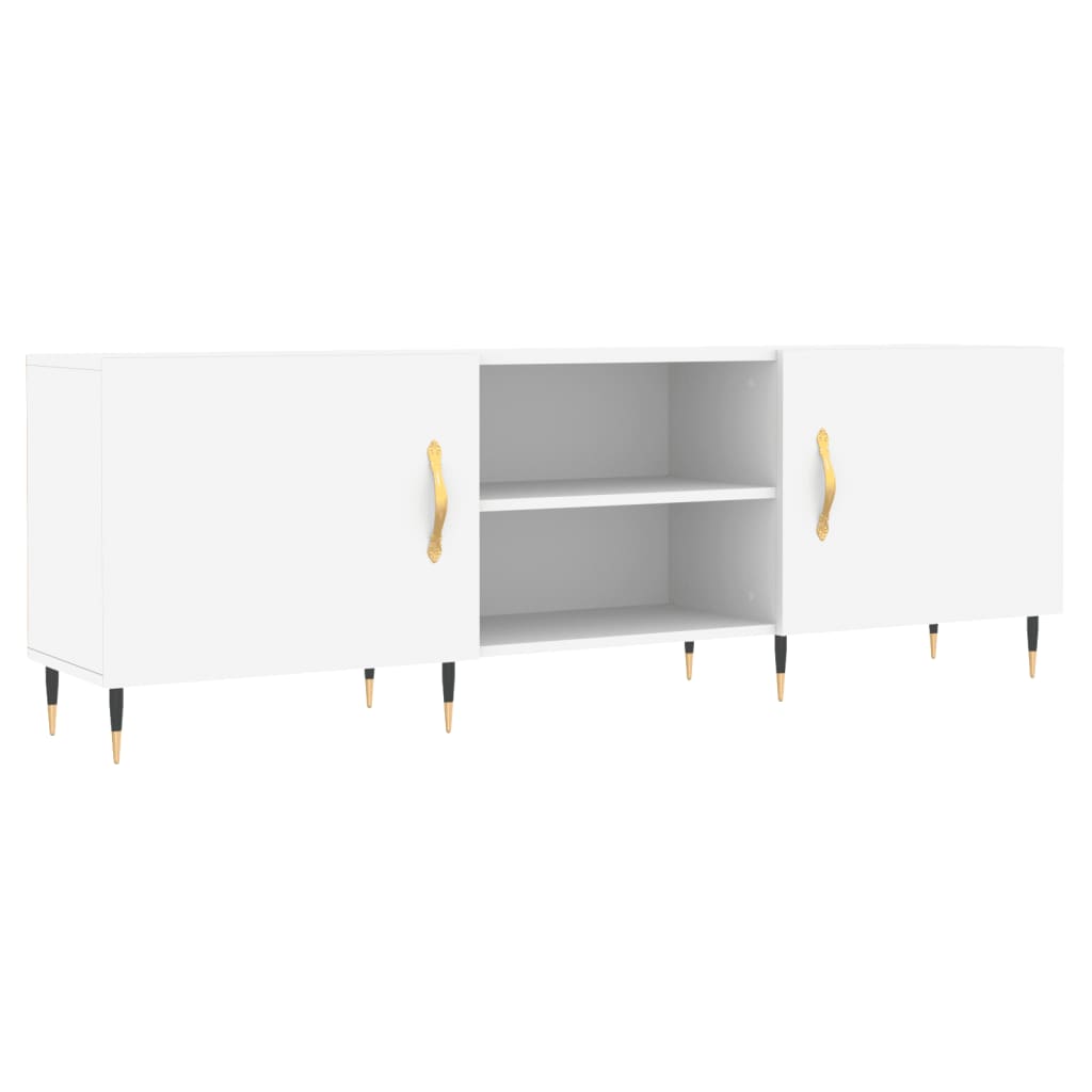 tv-bord 150x30x50 cm konstrueret træ hvid