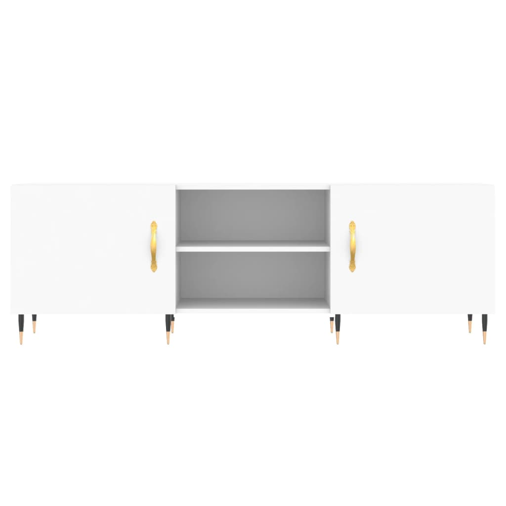 tv-bord 150x30x50 cm konstrueret træ hvid