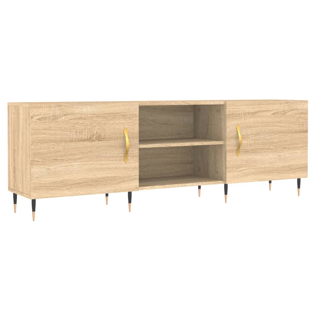 tv-bord 150x30x50 cm konstrueret træ sonoma-eg