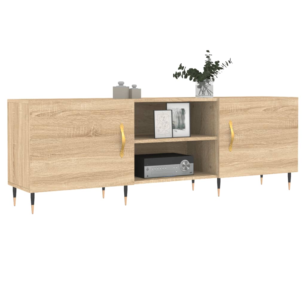 tv-bord 150x30x50 cm konstrueret træ sonoma-eg