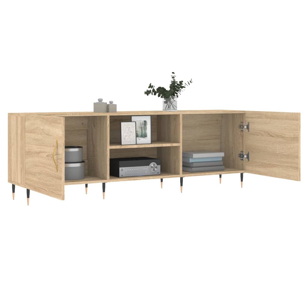 tv-bord 150x30x50 cm konstrueret træ sonoma-eg