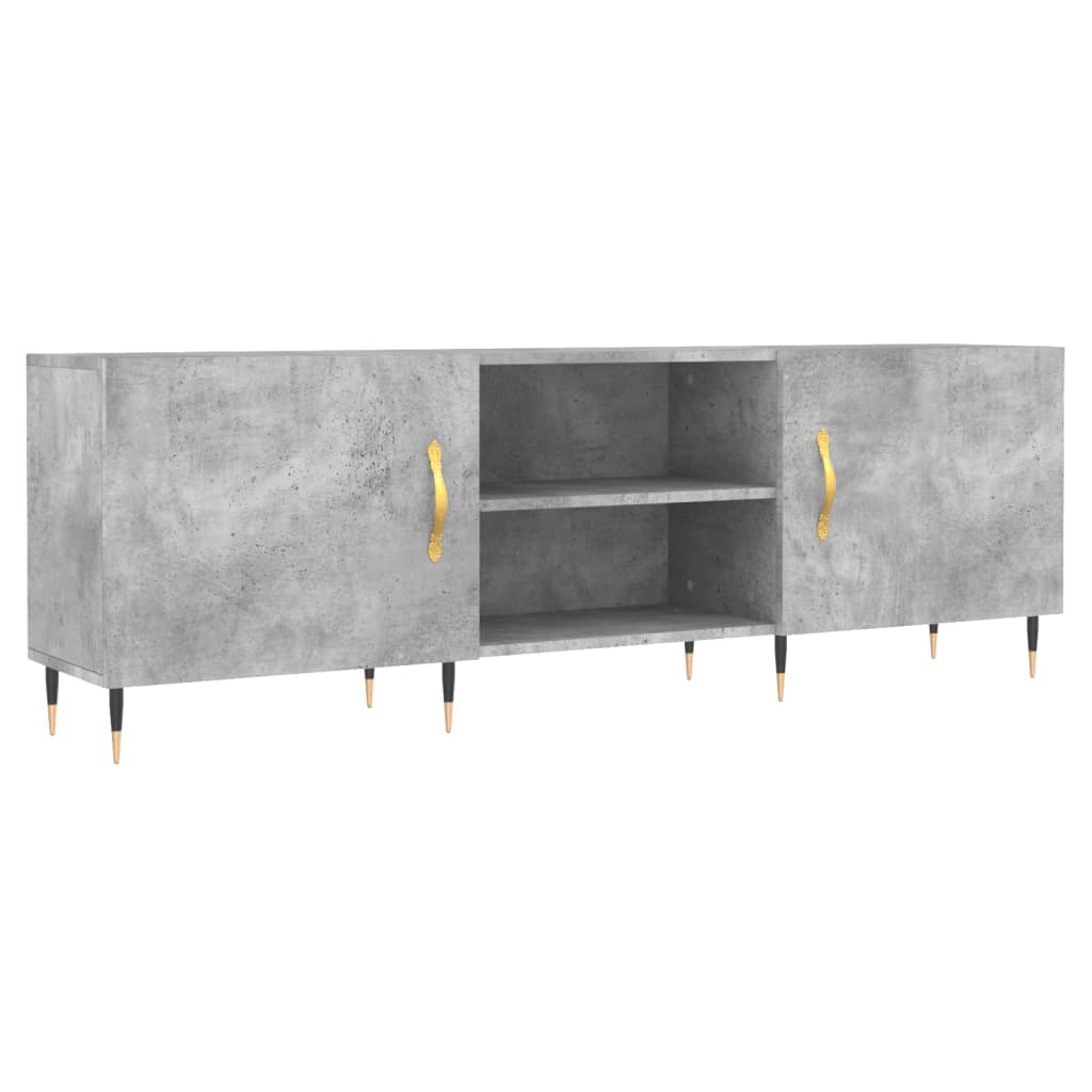 tv-bord 150x30x50 cm konstrueret træ betongrå