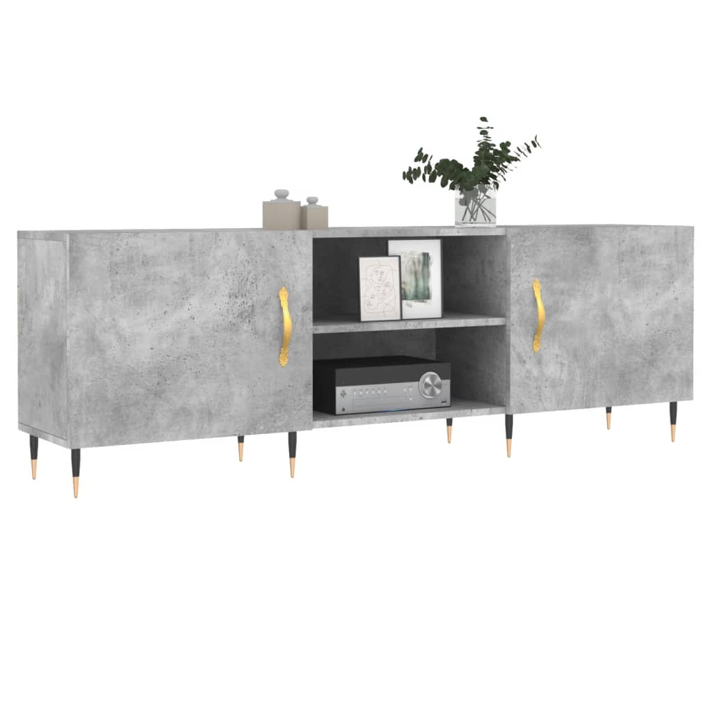 tv-bord 150x30x50 cm konstrueret træ betongrå
