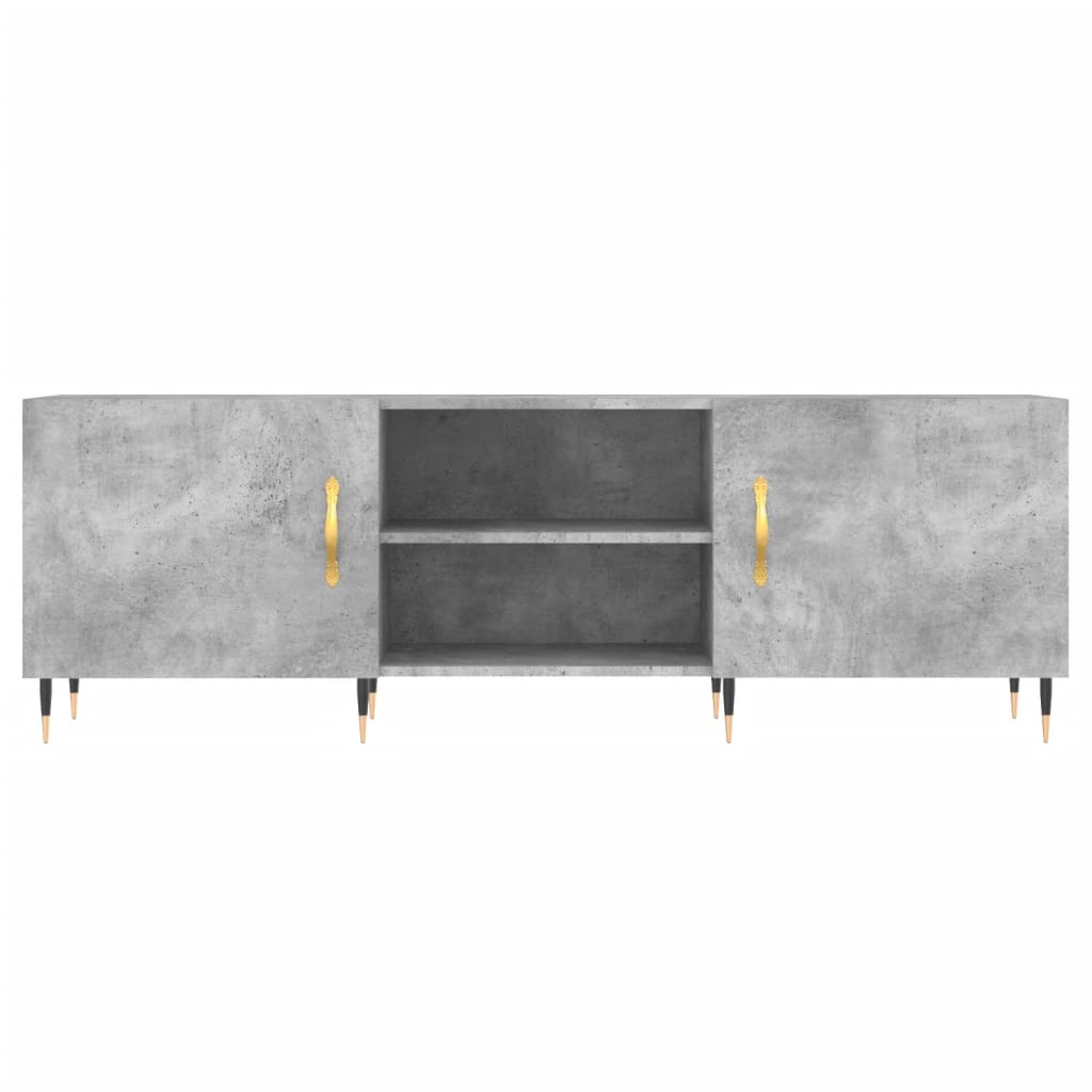 tv-bord 150x30x50 cm konstrueret træ betongrå