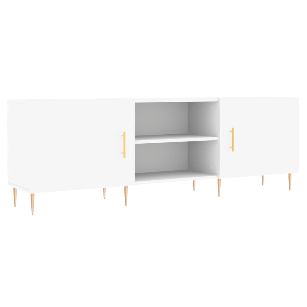 tv-bord 150x30x50 cm konstrueret træ hvid