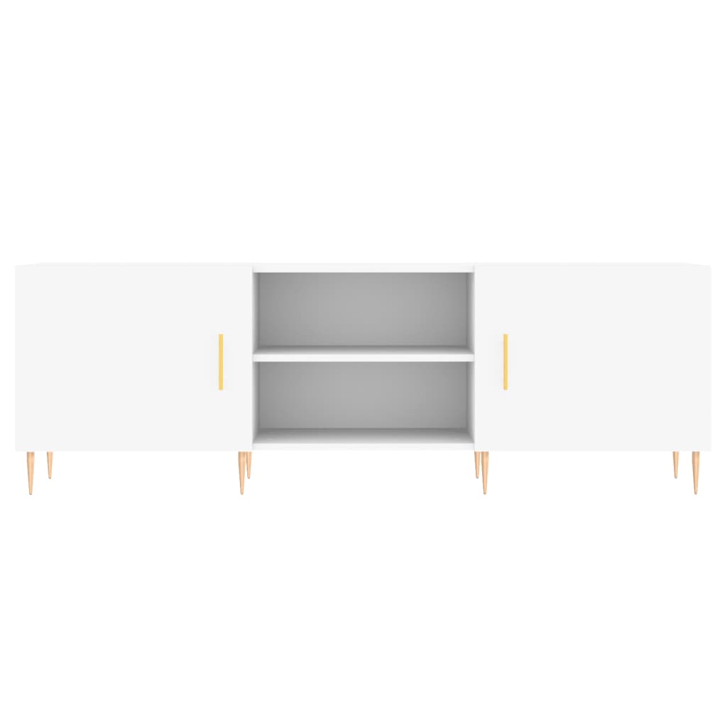 tv-bord 150x30x50 cm konstrueret træ hvid