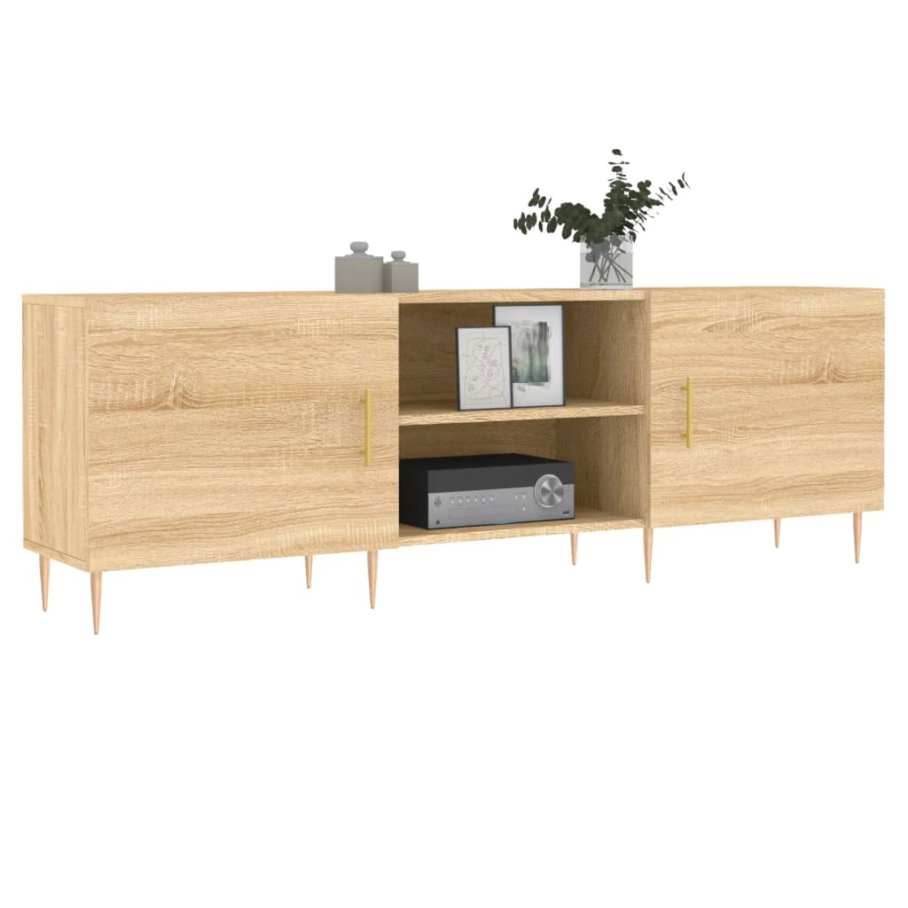 tv-bord 150x30x50 cm konstrueret træ sonoma-eg