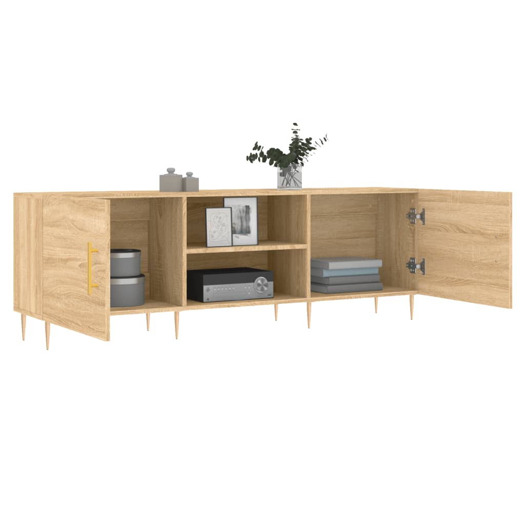 tv-bord 150x30x50 cm konstrueret træ sonoma-eg