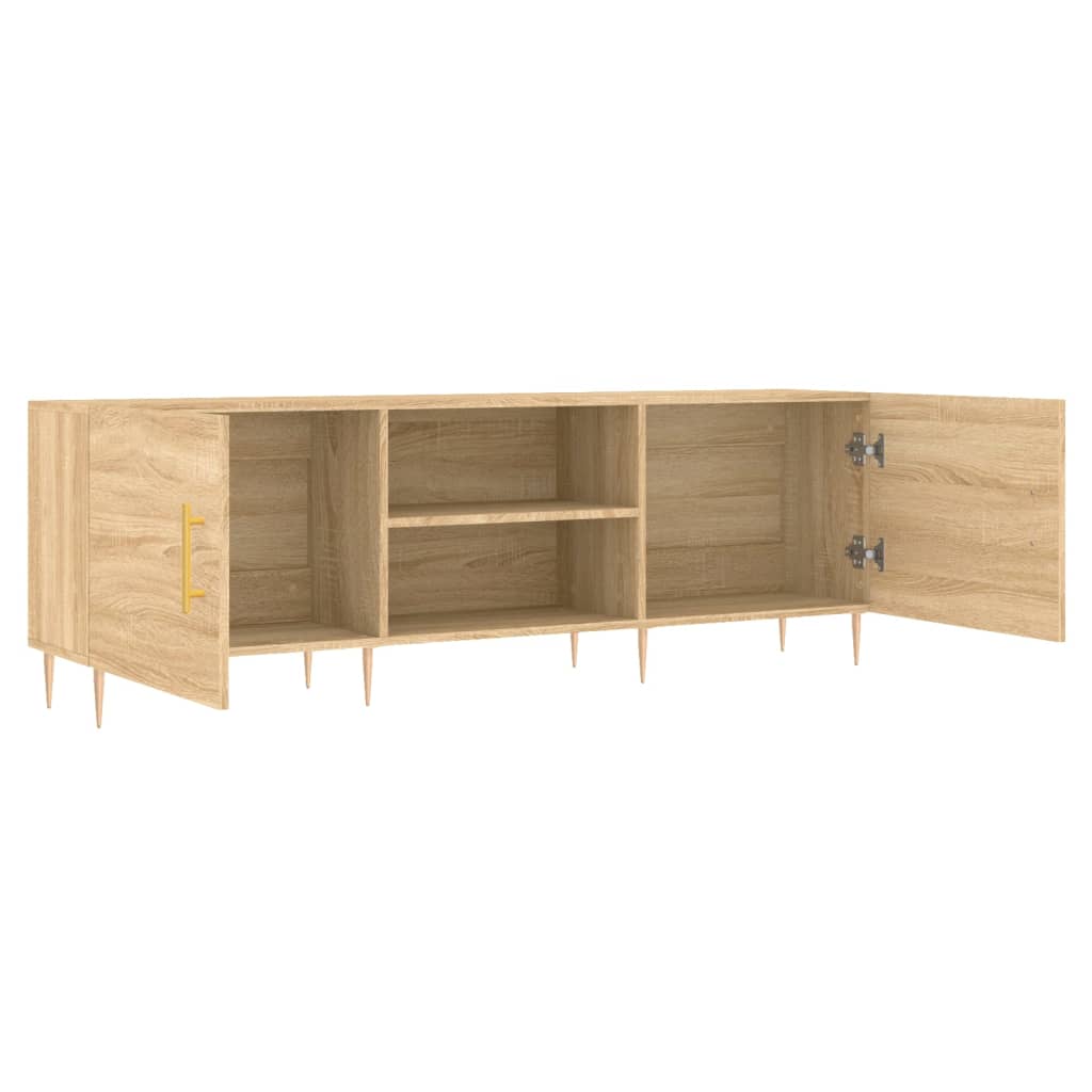 tv-bord 150x30x50 cm konstrueret træ sonoma-eg