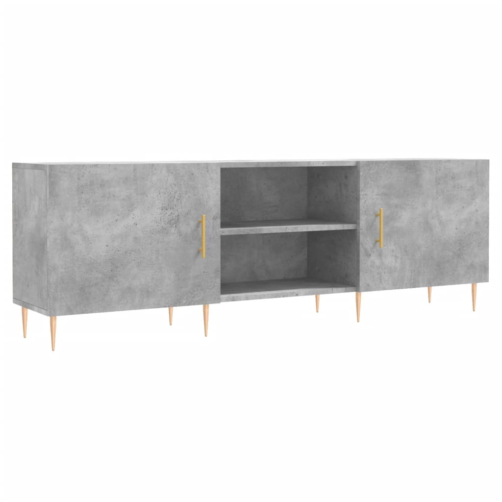 tv-bord 150x30x50 cm konstrueret træ betongrå
