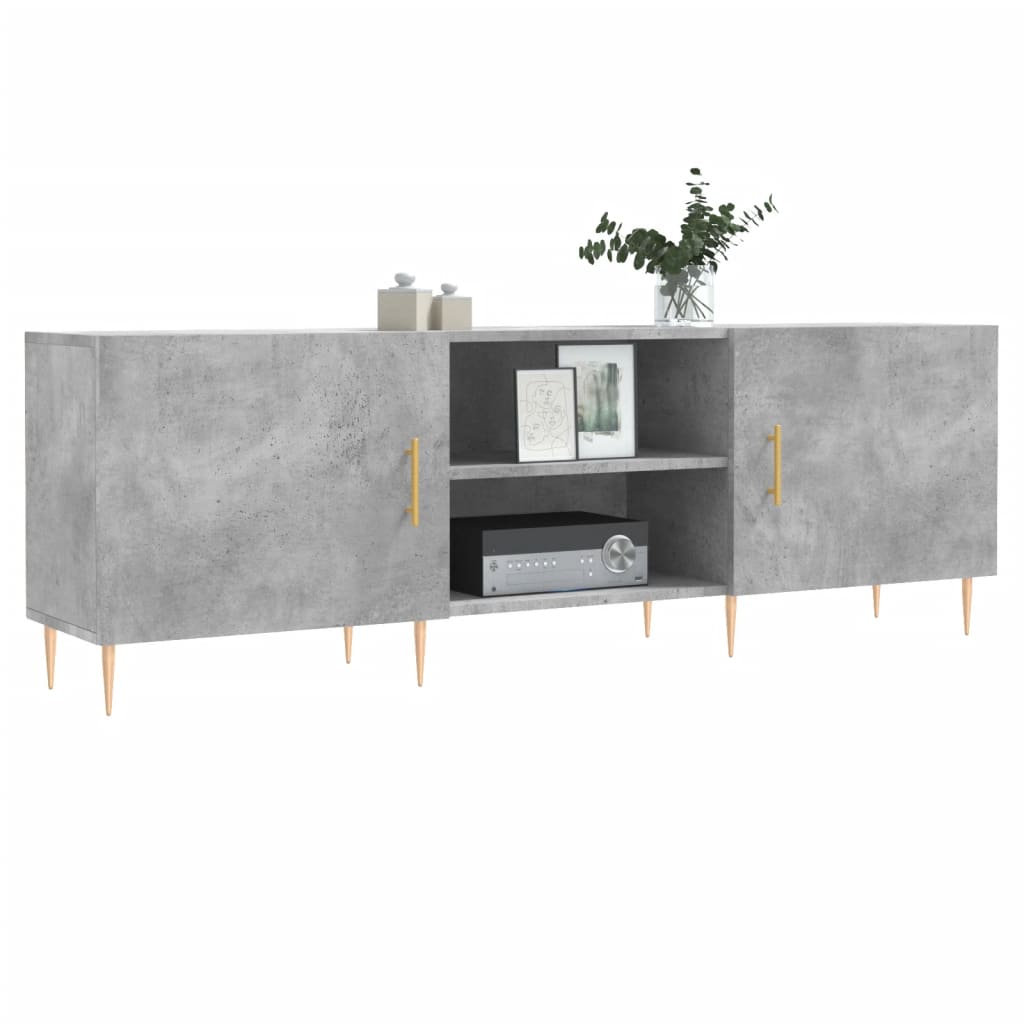 tv-bord 150x30x50 cm konstrueret træ betongrå