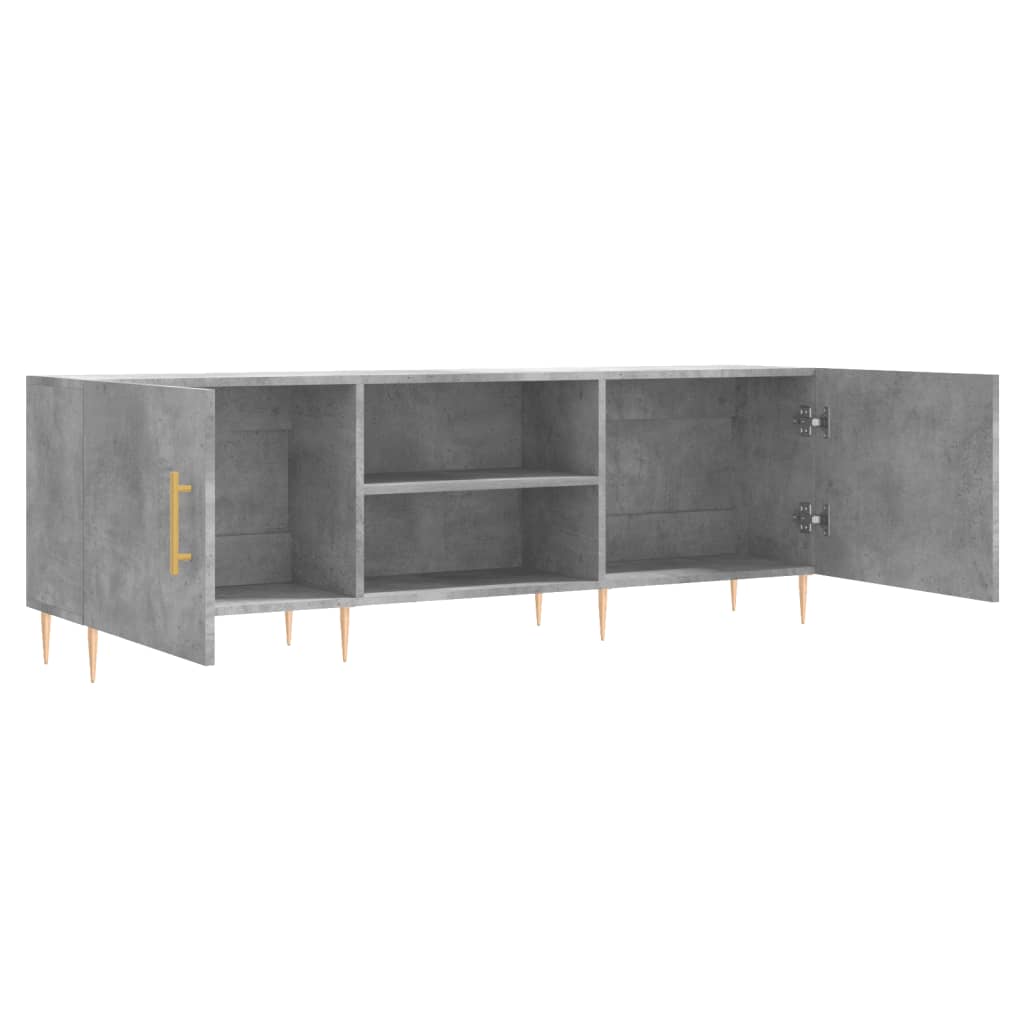 tv-bord 150x30x50 cm konstrueret træ betongrå