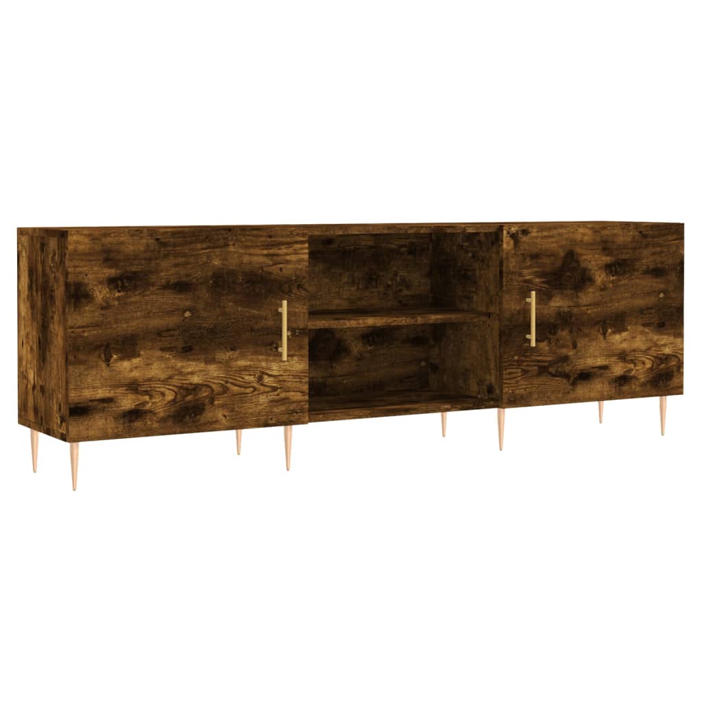 tv-bord 150x30x50 cm konstrueret træ røget egetræsfarve