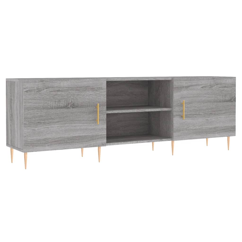 tv-bord 150x30x50 cm konstrueret træ grå sonoma-eg