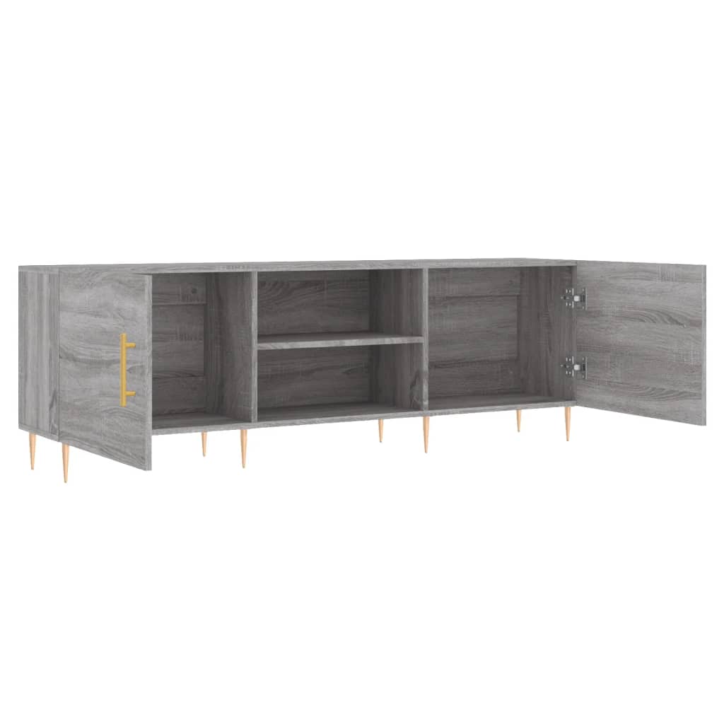 tv-bord 150x30x50 cm konstrueret træ grå sonoma-eg
