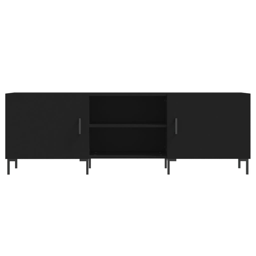 tv-bord 150x30x50 cm konstrueret træ sort