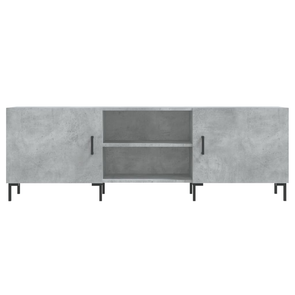 tv-bord 150x30x50 cm konstrueret træ betongrå