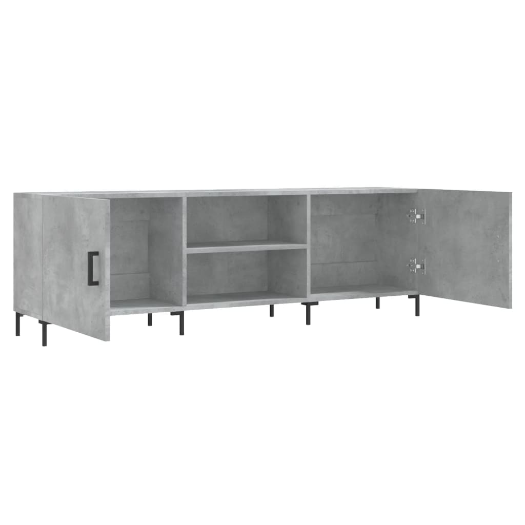 tv-bord 150x30x50 cm konstrueret træ betongrå