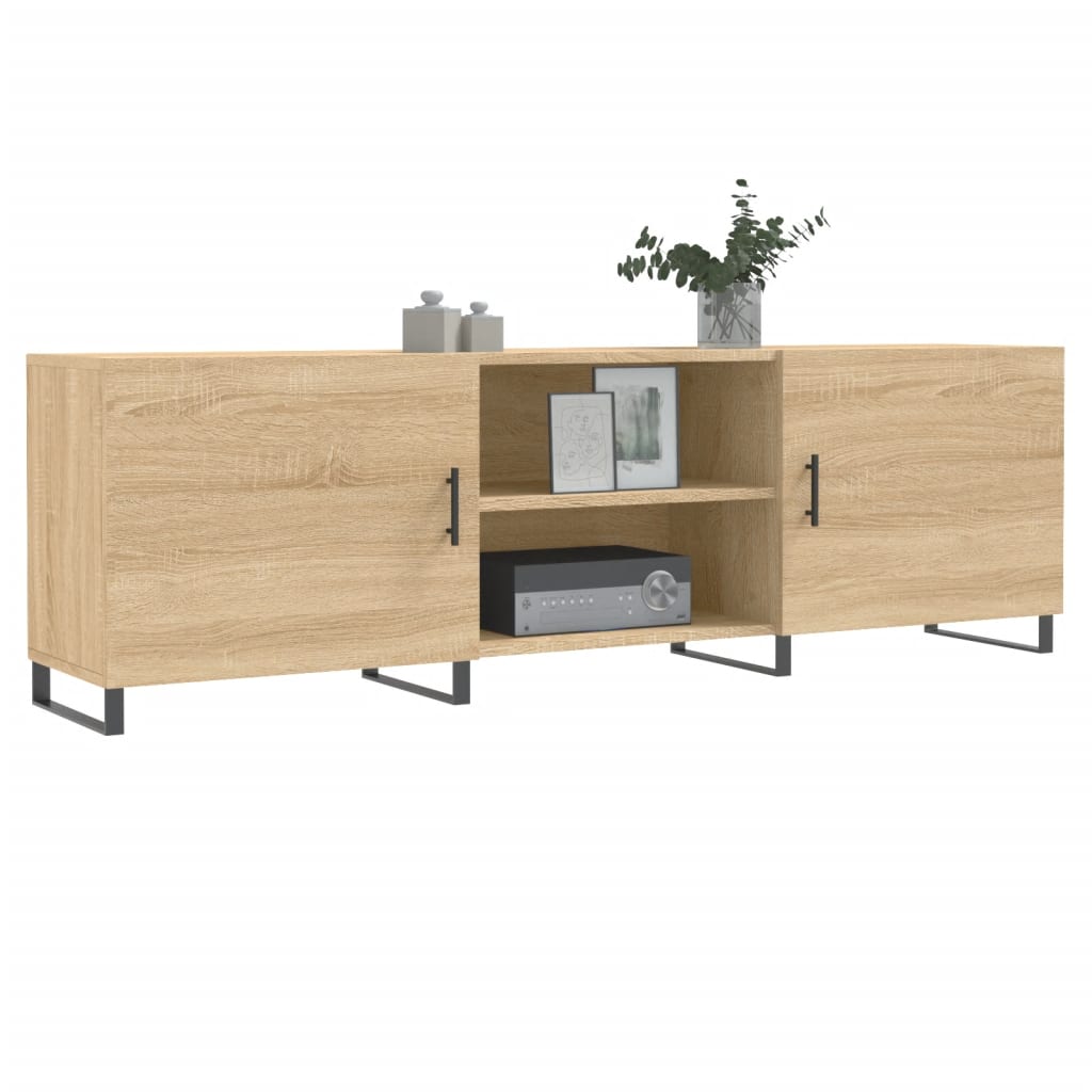 tv-bord 150x30x50 cm konstrueret træ sonoma-eg