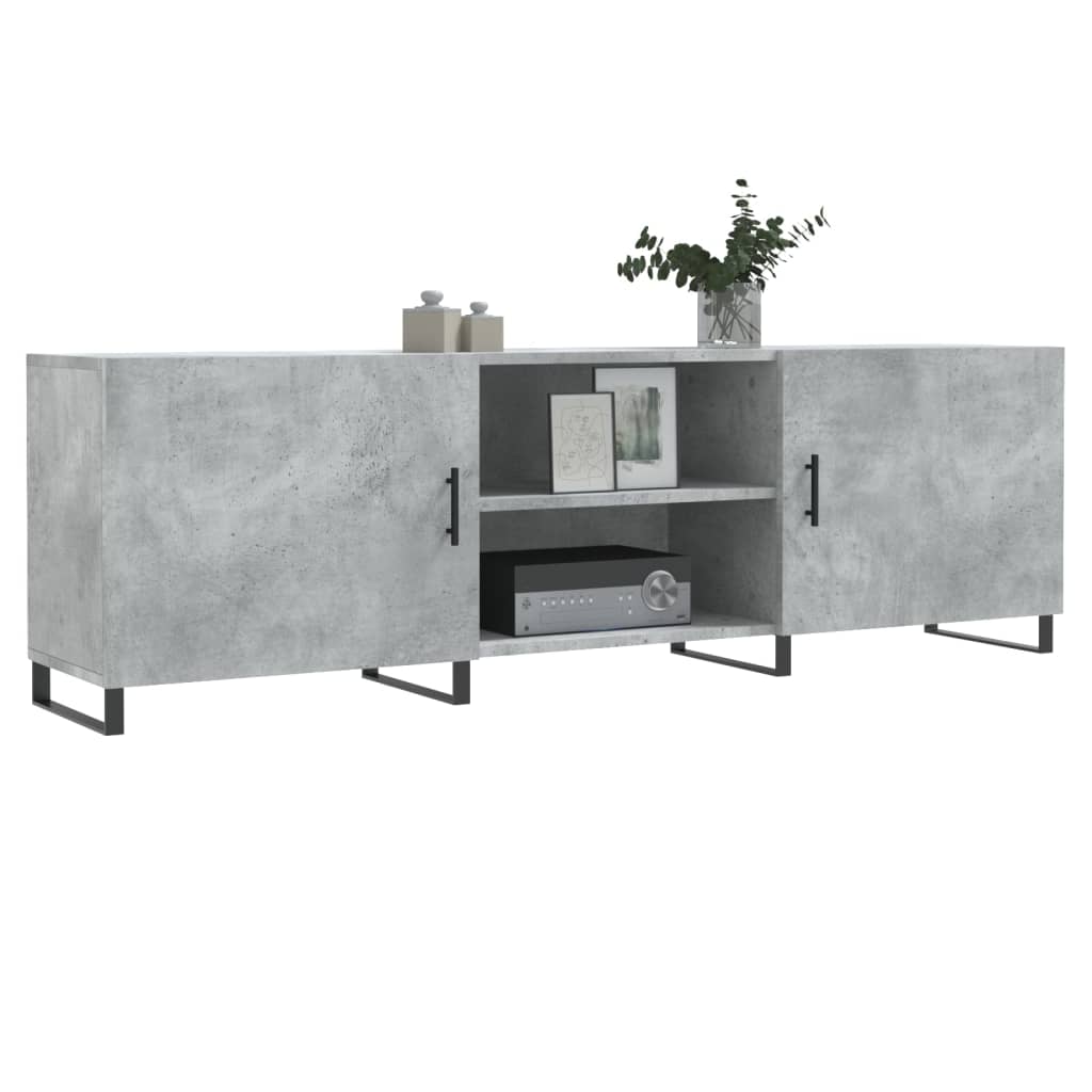 tv-bord 150x30x50 cm konstrueret træ betongrå