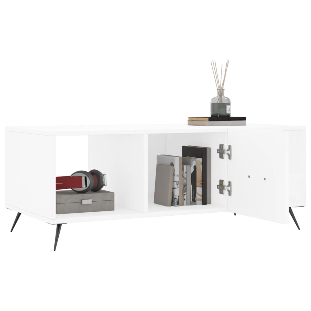 sofabord 102x50x40 cm konstrueret træ hvid