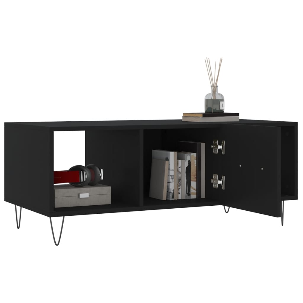 sofabord 102x50x40 cm konstrueret træ sort
