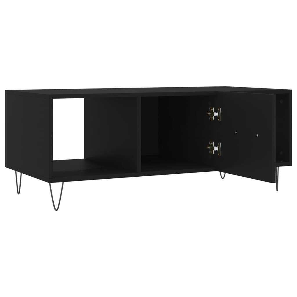 sofabord 102x50x40 cm konstrueret træ sort