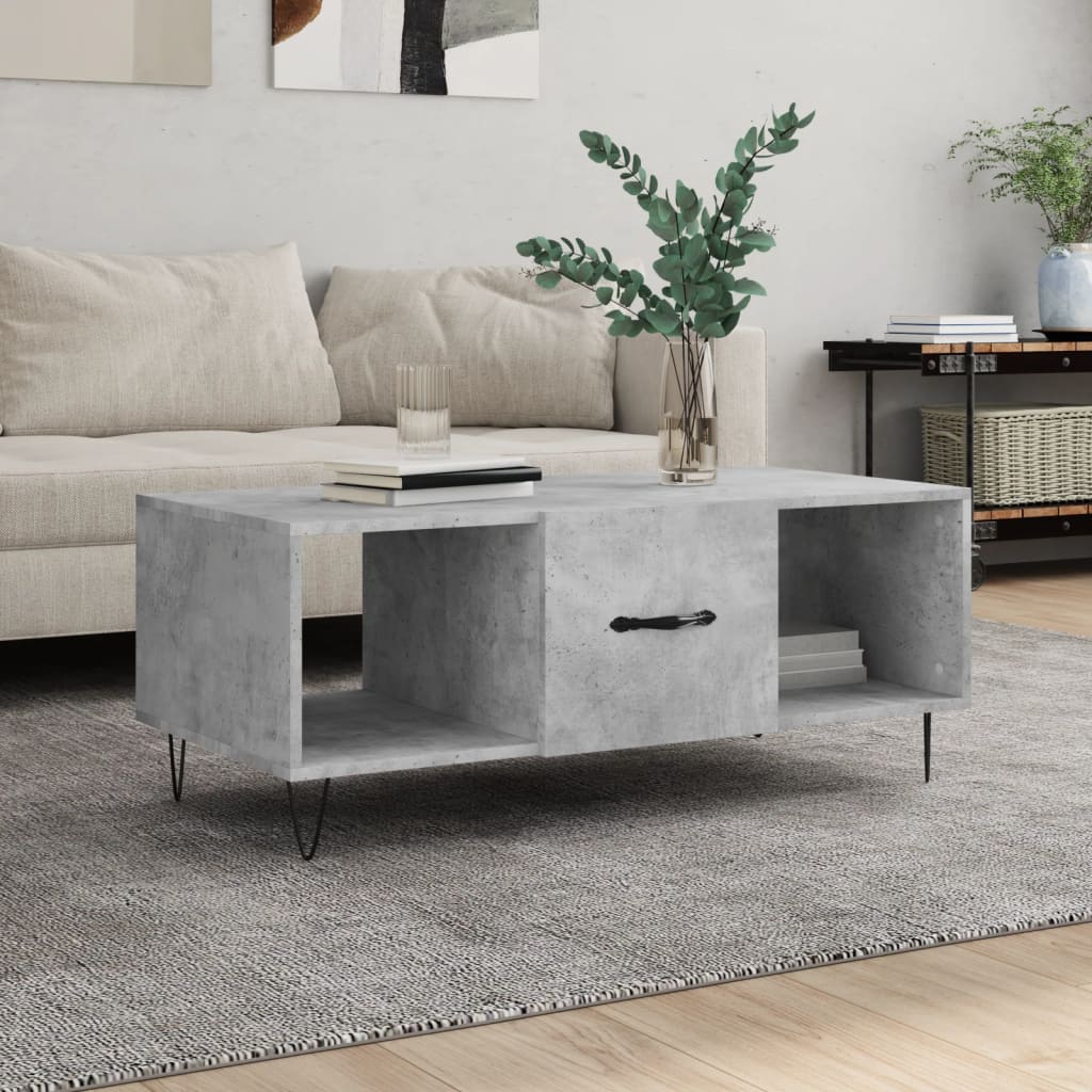 sofabord 102x50x40 cm konstrueret træ betongrå