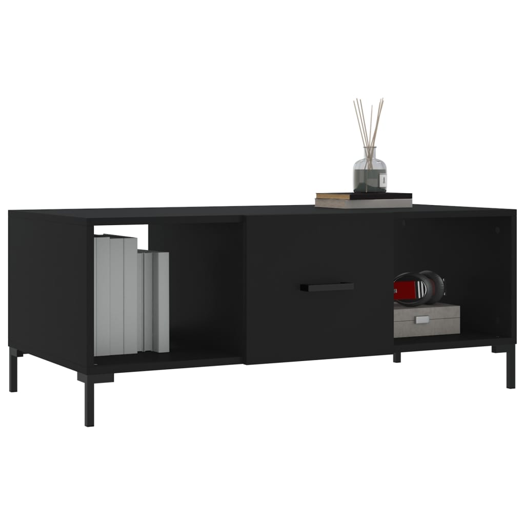 sofabord 102x50x40 cm konstrueret træ sort