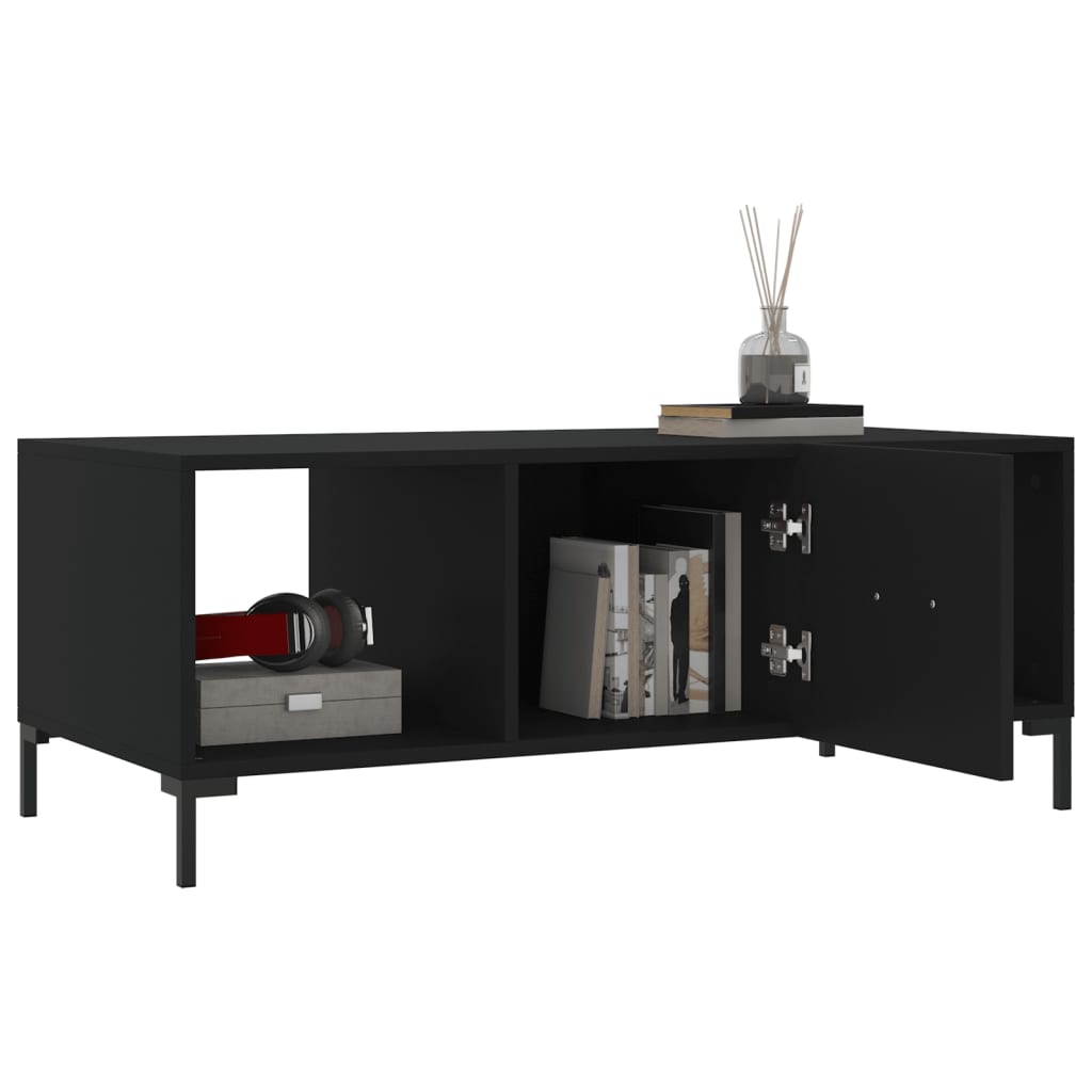 sofabord 102x50x40 cm konstrueret træ sort