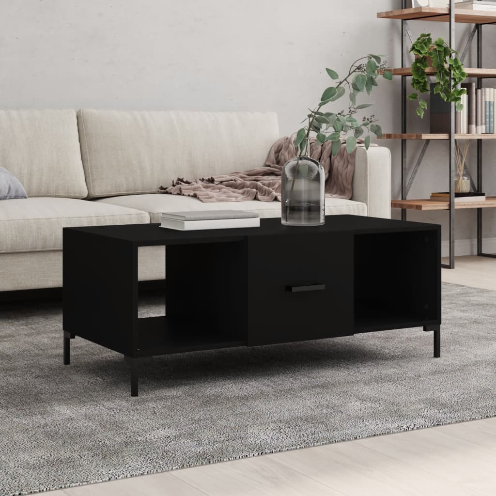 sofabord 102x50x40 cm konstrueret træ sort