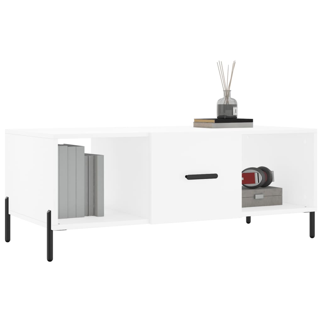 sofabord 102x50x40 cm konstrueret træ hvid