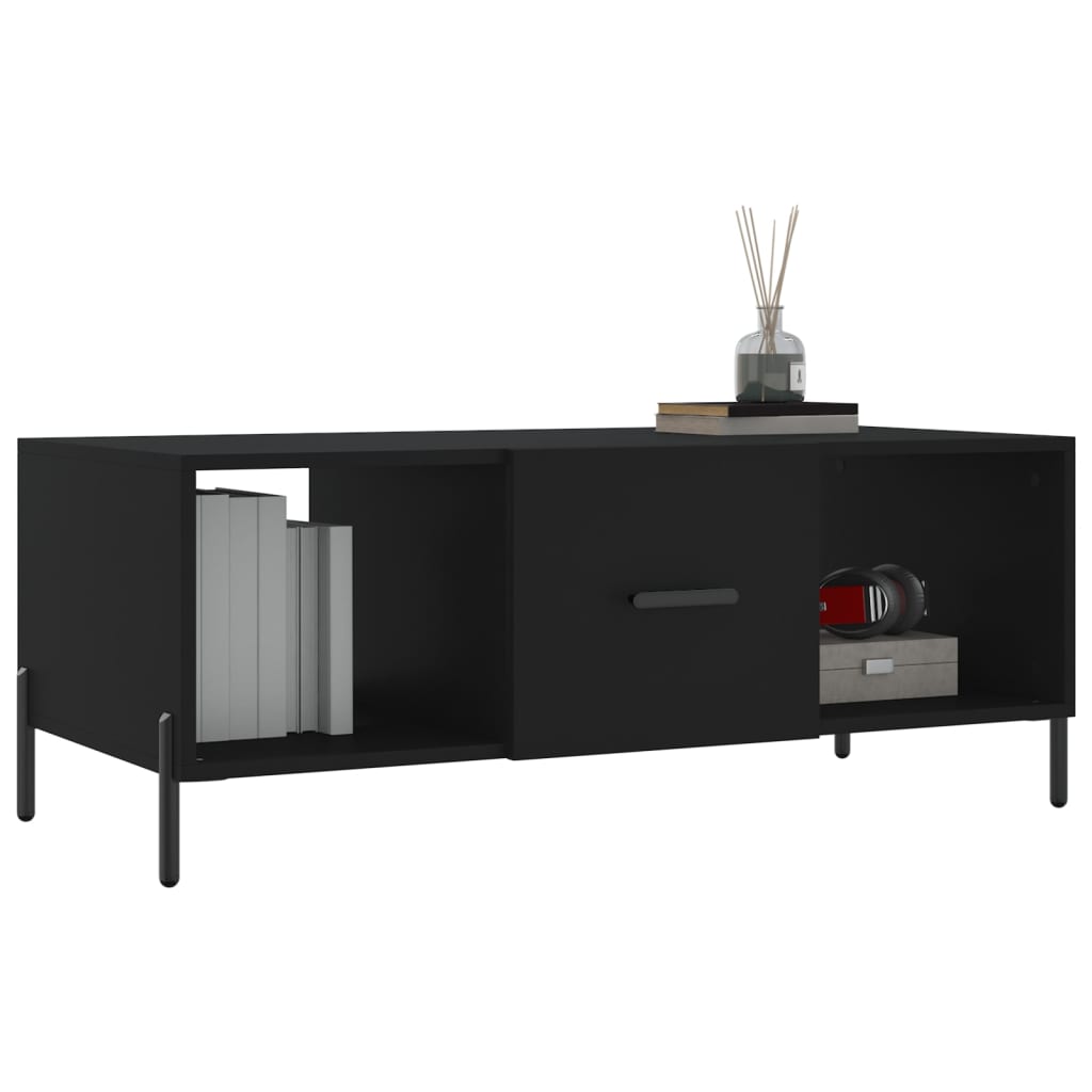 sofabord 102x50x40 cm konstrueret træ sort
