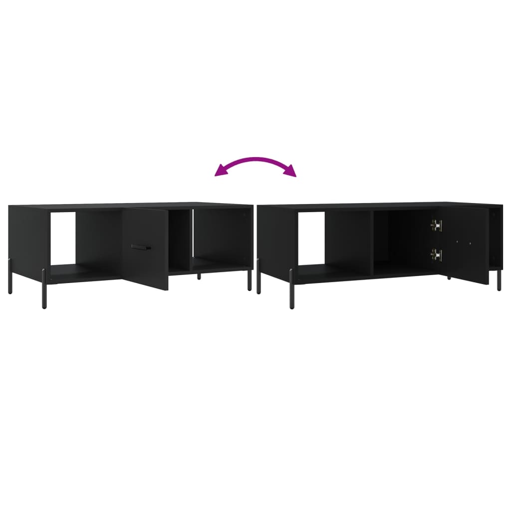 sofabord 102x50x40 cm konstrueret træ sort