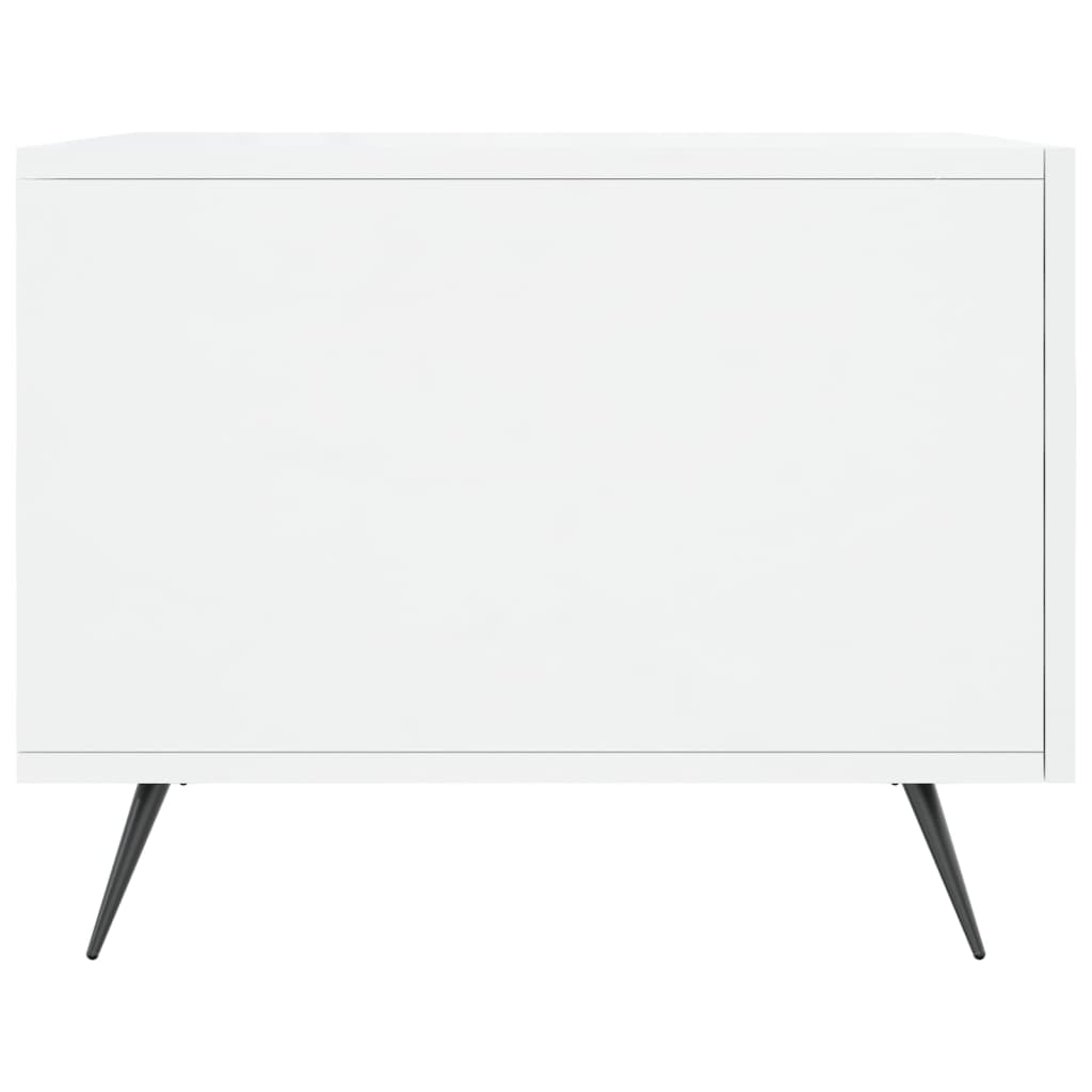 sofabord 50x50x40 cm konstrueret træ hvid højglans