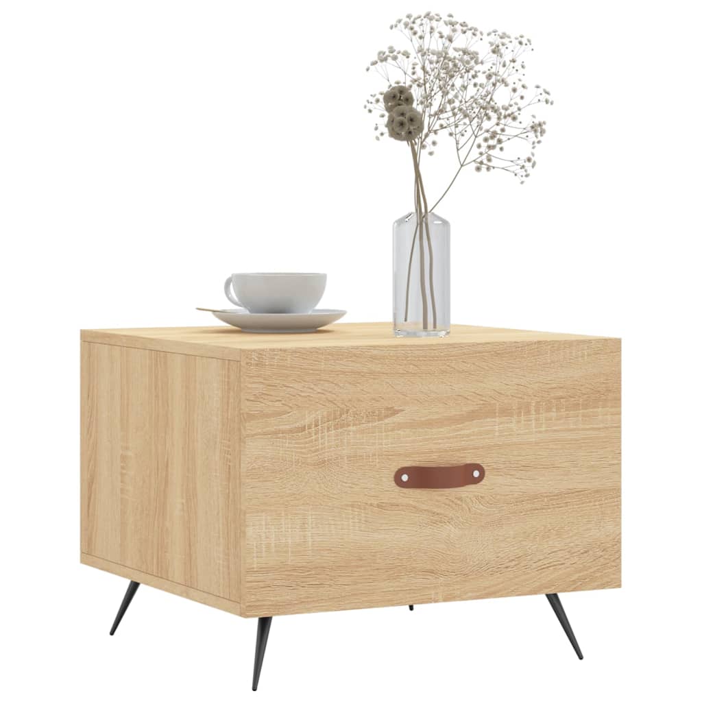 sofabord 50x50x40 cm konstrueret træ sonoma egetræsfarve