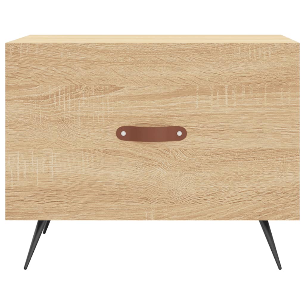 sofabord 50x50x40 cm konstrueret træ sonoma egetræsfarve