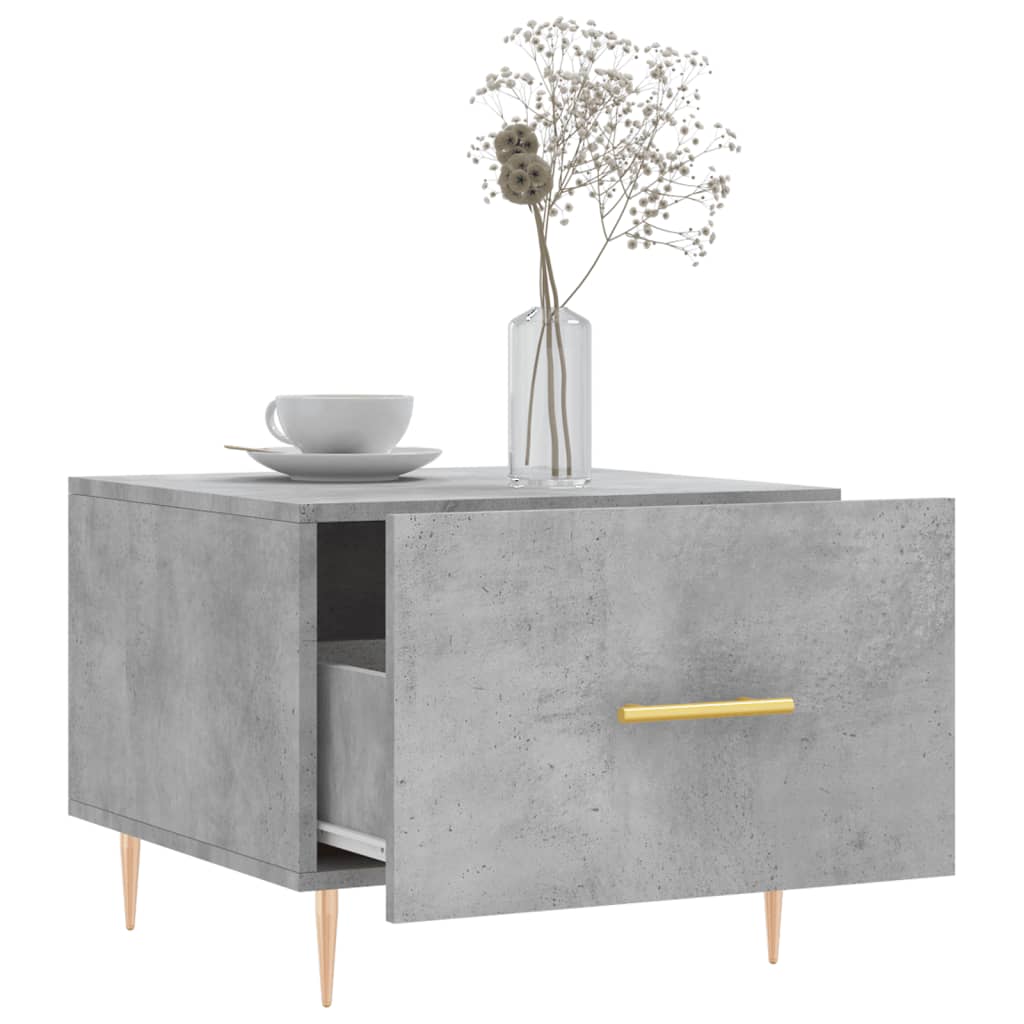 sofaborde 2 stk. 50x50x40 cm konstrueret træ betongrå