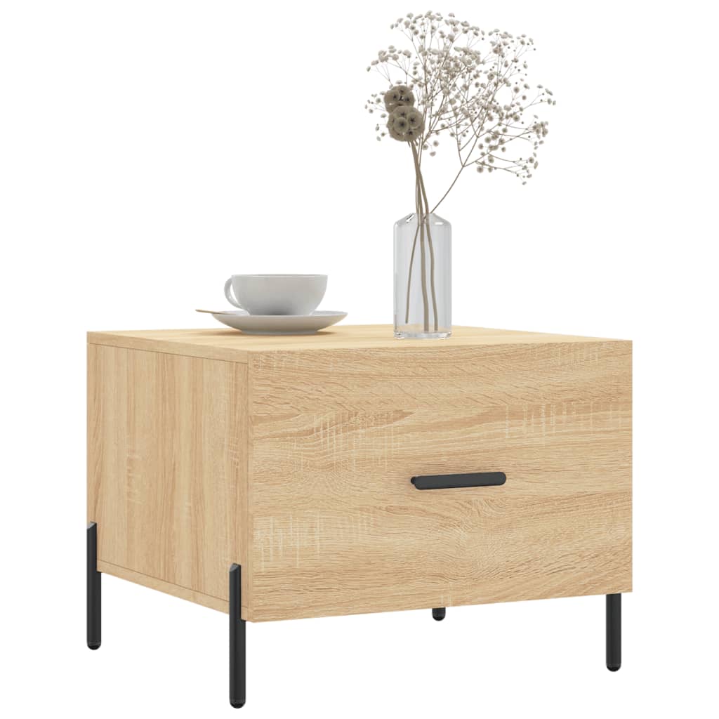 sofabord 50x50x40 cm konstrueret træ sonoma egetræsfarve