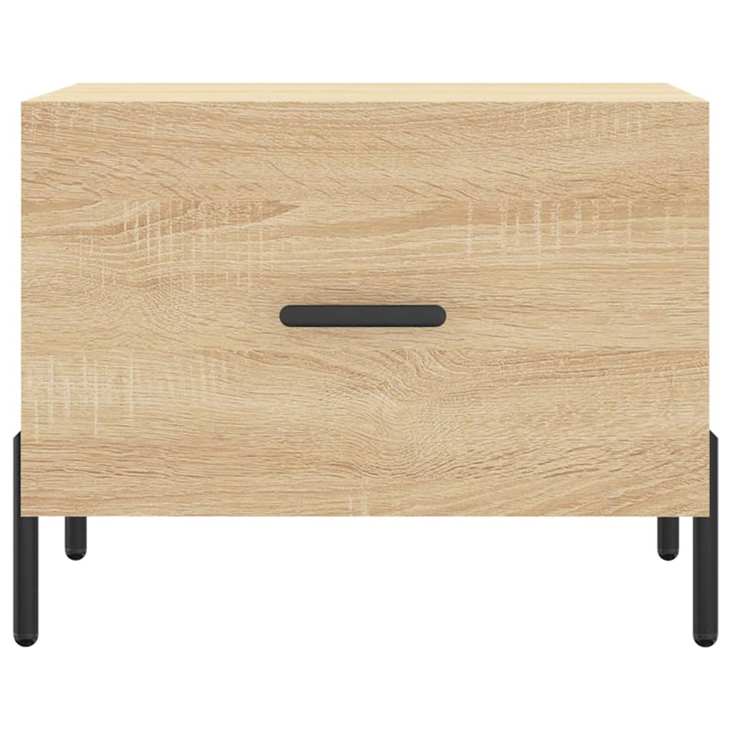 sofabord 50x50x40 cm konstrueret træ sonoma egetræsfarve