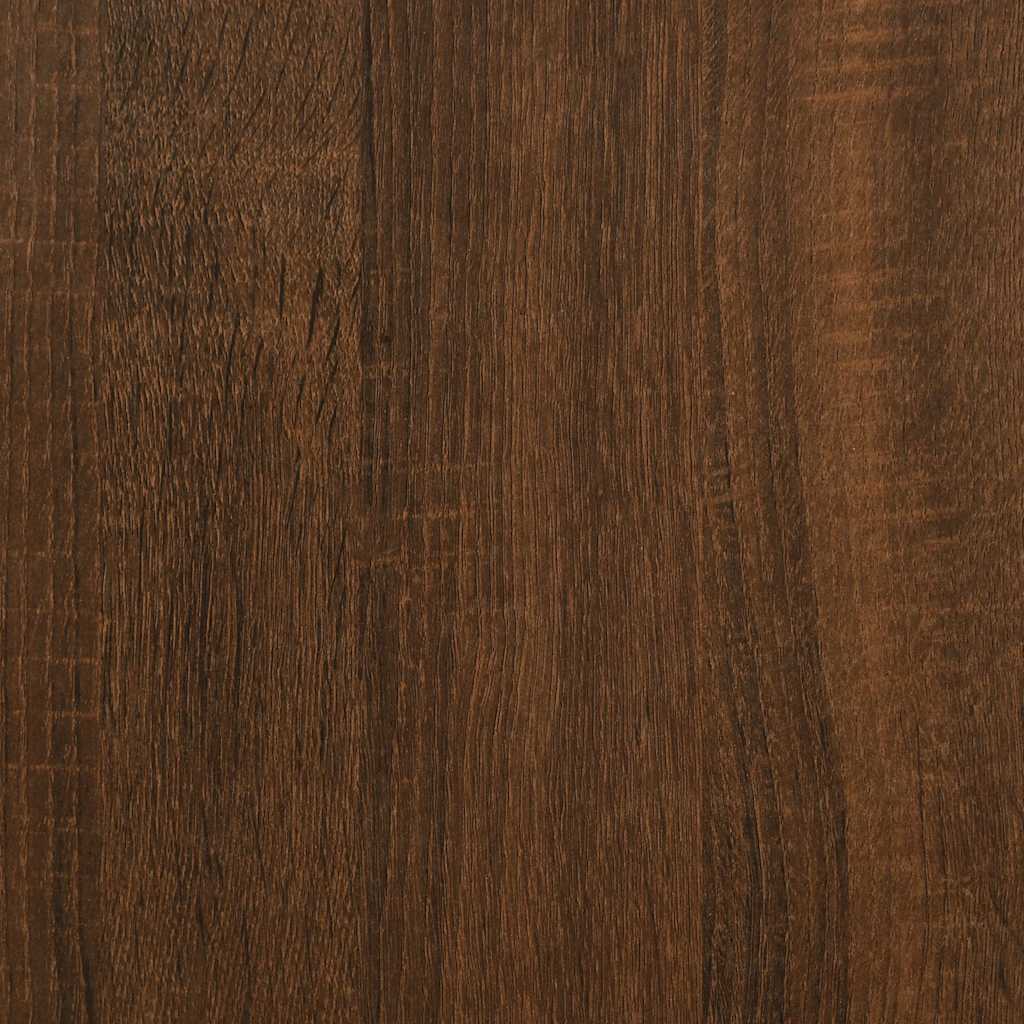 sofabord 50x50x40 cm konstrueret træ brun egetræsfarve