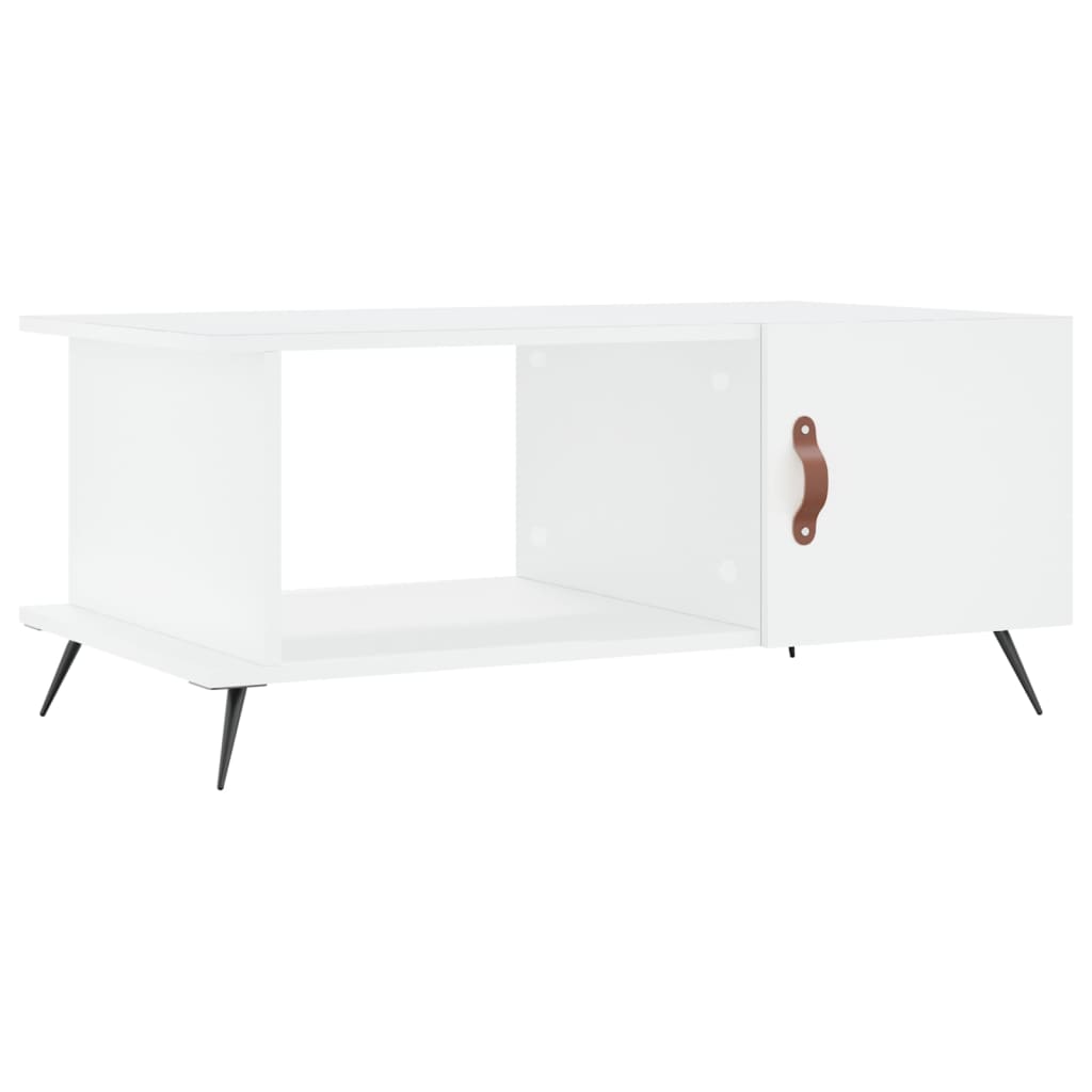 sofabord 90x50x40 cm konstrueret træ hvid