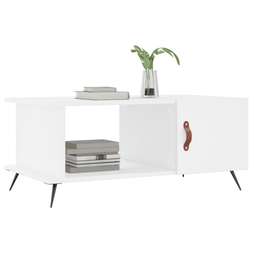 sofabord 90x50x40 cm konstrueret træ hvid